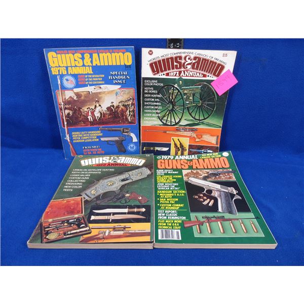 4 Gun Books - Guns & Ammo 1971, 72, 76, 79