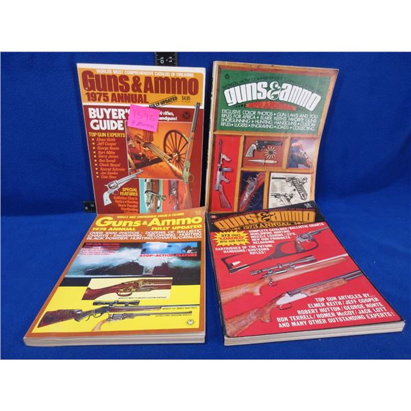 4 Gun Books - Guns & Ammo 1970, 73, 74, 75