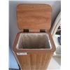 Image 2 : Small Wooden Laundry Hamper and Assorted Weaved Decor