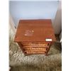 Image 1 : Wooden Nightstand w/ Wicker-Style Drawers