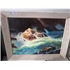 Image 1 : "Angry Sea" by M. Simpson - Framed Oil on Canvas Painting