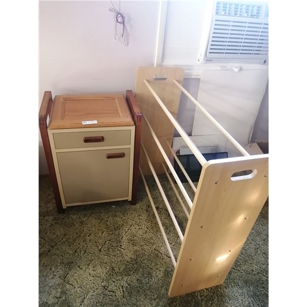 Vintage Wooden Cabinet w/ Quilting Rack