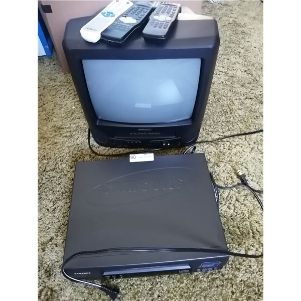 Citizen TV with VCR Port and Samsung VHS Player