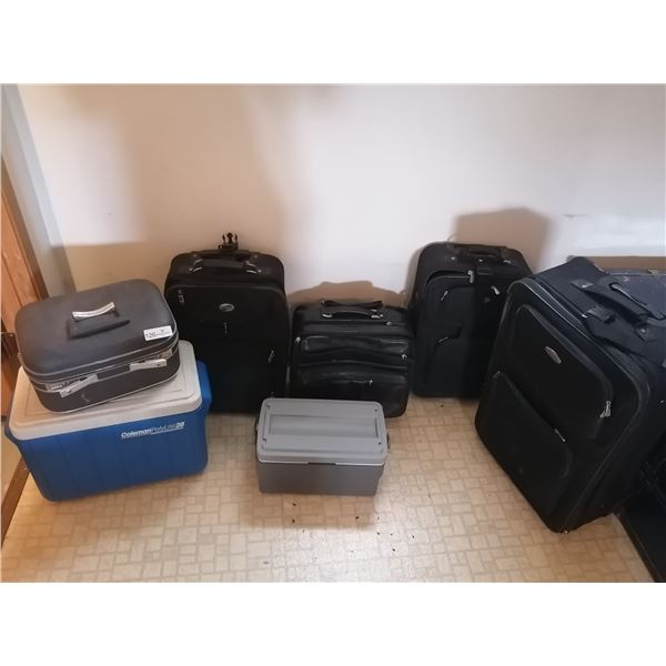 Assorted Luggage and 2 x Coolers
