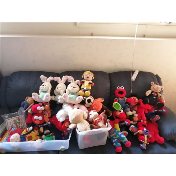 Collection of Sesame Street and Other Stuffed Animals