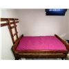 Image 3 : Wooden Double Bed w/ Sealy Classic Mattress and Box Spring