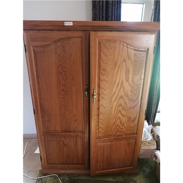 Unique Wooden Desk in a Cabinet