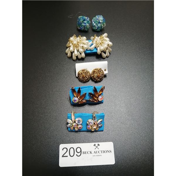 5 x Pairs of Beautiful Antique Earrings