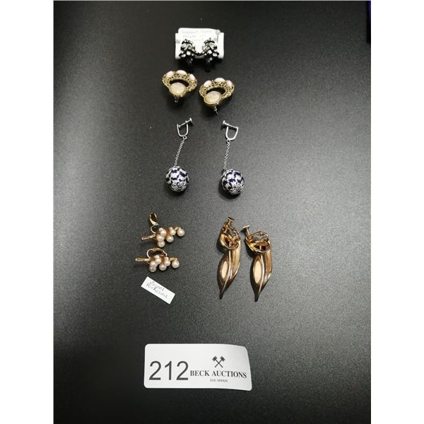 5 x Pairs of Beautiful Antique Earrings