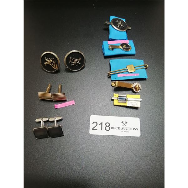 Assorted Vintage Men's Jewelry - Tie Clips, Money Clips, and Cuff Links