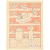 Image 1 : American Mixed Media on Paper Signed K. Haring