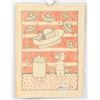 Image 2 : American Mixed Media on Paper Signed K. Haring