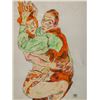 Image 1 : Austrian Watercolor on Paper Signed Egon Schiele