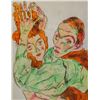 Image 3 : Austrian Watercolor on Paper Signed Egon Schiele
