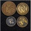 Image 1 : Lot of 4 Coins and Medal