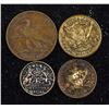 Image 2 : Lot of 4 Coins and Medal