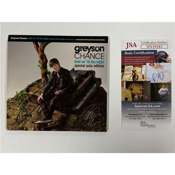 Autographed Greyson Chance JSA CD Album