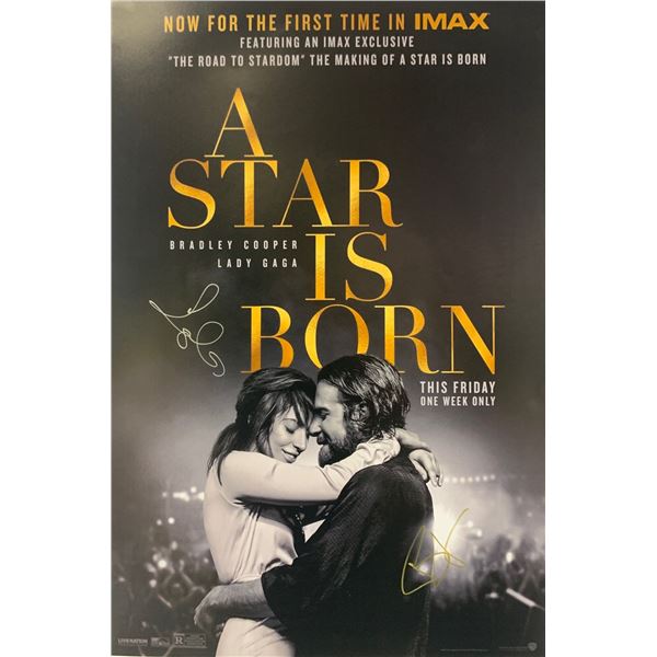 Lady Gaga Autographed A Star is Born Poster