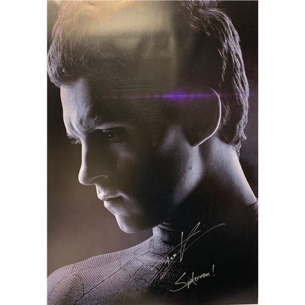 Autographed Avengers Endgame Tom Holland Poster