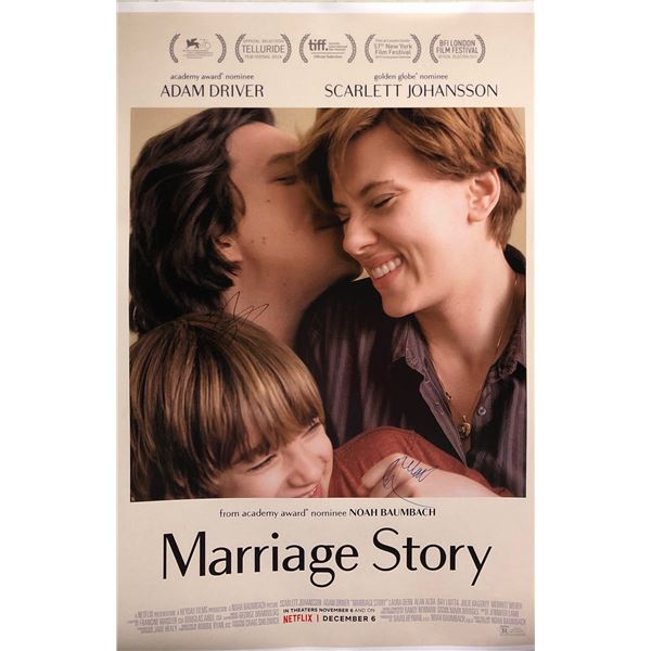 Autographed Marriage Story Scarlett Johansson Poster