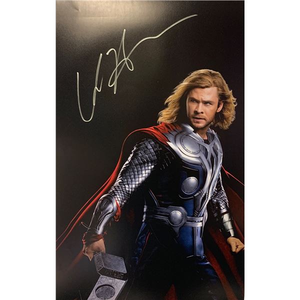 Autographed Thor Chris Hemsworth Poster