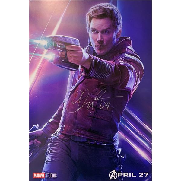 Chris Pratt Autographed Avengers Poster