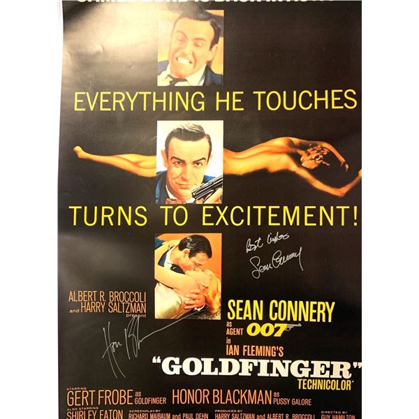 Autographed 007 Goldfinger Poster