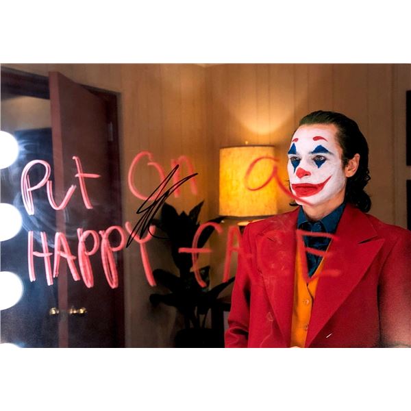 Joaquin Phoenix Autographed Joker Poster