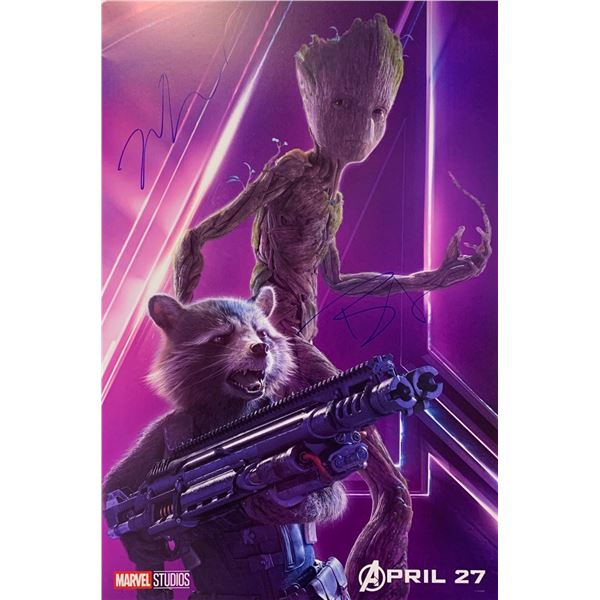 Bradley Cooper Autographed Avengers Poster