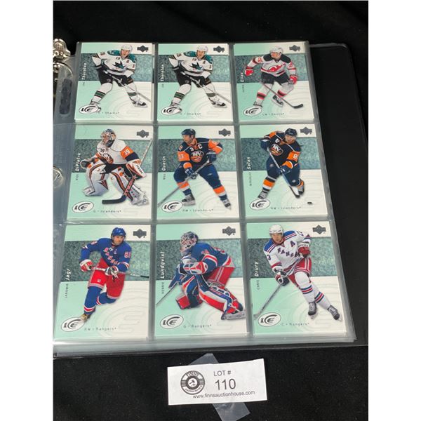 Binder Lot of 2007/2008 Upper Deck Ice Cards