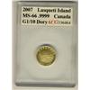 Image 1 : 2008 Lasquiti Mint 1/10oz Gold Dory coin ACG MS66.