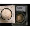 Image 1 : Mexico 1904 Mexico Peso, virtually UNC & 1953B  5 Fr Switzerland PCGS MS65.  Lot of 2 coins both wit