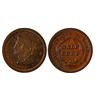 Image 1 : 1851  ½¢ UNC.  Light brownish to burgundy tint.  Should be viewed as the coin was probably at some t