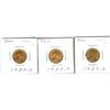 Image 1 : 1937  1¢.  Lot of 3 coins includes S, P & D Mint marks.  MS65Rd or better.