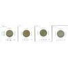 Image 1 : 1899-P, 1903-P, 1910-P & 1912-P  5¢.  Lot of 4 coins VF to EF+.