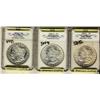Image 1 : 1887O, 1921S  Morgan $1 SGS MS66 & 1900-O SGS MS68.  Lot of 3 blast white coins.  All Mintstate,   1