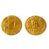 Image 1 : Constantine IV, Gold 668-685.  Gold Tremissis, Diademed & draped bust right / Cross potent base. At 