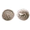 Image 1 : Sikyonia, Sikyon. Circa 335-30 BC. AR Drachm. Chimaera walking left; SE below / Dove flying left wit