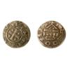 Image 1 : Denier de Lons le Saunier; Obv: +CARLVS REX, central cross. Rev: +BLE|ONIS (where | is an arrow poin