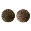 Image 1 : Denier Hugh IV of Burgundy (1218-72); Obv: +VGO BVRGONDIE,  central cross with diagonal staff topped