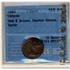 Image 1 : 1963 1¢ Double Struck CCCS MS64RB with some spots.