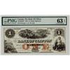 Image 1 : The Bank of Clifton 1859 $1 #8734 CH-125-10-04-02, PMG CH UNC63 EPQ.