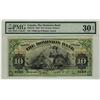 Image 1 : The Dominion Bank, 1925 $10 #146485, CH-220-18-10, PMG VF30 EPQ.  Scarce grade.