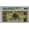 Image 1 : The Exchange Bank of Toronto, 1855 $1 , CH-255-10-02R, PMG UNC64 EPQ. The finest example graded by p