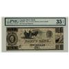 Image 1 : Hart's Bank 18xx $1, CH-350-12-02a, PMG VF35 EPQ. The only example graded by PMG