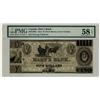 Image 1 : Hart's Bank 18xx $5 , CH-350-12-06a, PMG AU58 EPQ.  The only example graded by PMG