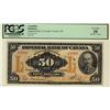Image 1 : Imperial Bank of Canada, 1923 $50 #E3298, CH-375-18-14, PCGS VF35.  Second best example graded by PM