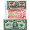 Image 1 : 1923 $1 DC-25j F/VF, 1937 $2 BC-22b EF/AU & 1975 $50 BC-51b UNC.  Lot of 3 notes all problem free.