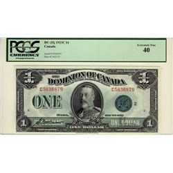 1923 $1 DC-25j #C5636879 PCGS EF40.