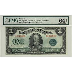1923 $1 DC-25j C3363067 PMG UNC64 EPQ